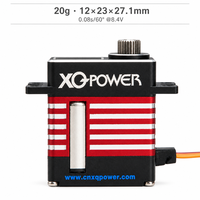 Servomoteur numérique sans balais XQ-POWER Micro Coreless 7kg haute vitesse 0.08s 8.4V HV à engrenages en acier pour hélicoptère et avion RC