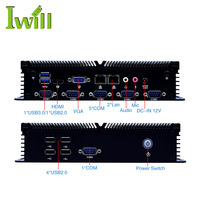 Acheter Pc industriel J1900 6COM RS485 Mini Pc industriel robuste VGA HD bureau industriel pour Win Linux