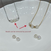 Collier de clavicule en perles d'eau douce naturelles à haute brillance, plaqué or 14 carats, bijoux de luxe mignons pour femmes