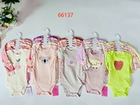 Ensemble Grenouillère Bébé Fille Coton Nouveau-né Manches Longues Design Corps Mignon Dessin Animé pour Bébés de 3 Mois en Stock