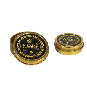 Caixas de estanho vazias douradas, embalagens de saffrão pequena de <span class=keywords><strong>metal</strong></span> para presente, 1g 2g 3g 5g - Product Image 5