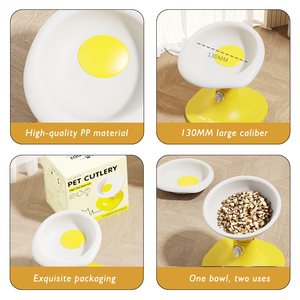 Nouveau bol pour chat bol pour animaux de compagnie protège-cou réglable mangeoire pour chat et chien un aliment <span class=keywords><strong>anti</strong></span>-<span class=keywords><strong>renversement</strong></span> stable à double usage - Product Image 4