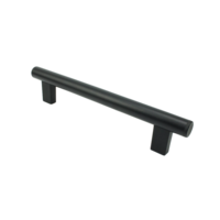 Poignée de traction en aluminium argenté avec support de montage en nylon noir et capuchon plat pour équipement de protection de porte de tour/fraiseuse CNC