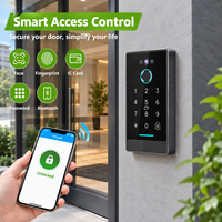 Clavier de contrôle d'accès intelligent Bluetooth avec reconnaissance faciale et empreintes digitales, IP66, carte RFID, mot de passe, contrôleur d'accès aux portes avec application