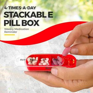 Caja de almacenamiento de pastillas de 7 días, gran oferta, 2 semanas, plástico de alta calidad, 28 compartimentos, organizador de pastillas, caja de pastillas de plástico - Product Image 6
