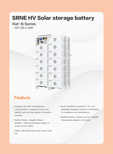 Système de stockage d'énergie solaire hybride empilable SRNE 512V 615V 105kWh 126kWh 136kWh, batterie au lithium LiFePO4, industriel et commercial - Product Image 4