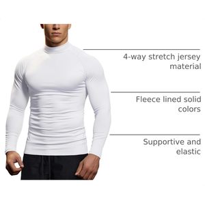 Camiseta de Compresión de Manga Larga con Cuello Alto para Hombre, Personalizada, Térmica, Deportiva, Anti UV, para Entrenamiento y Running - Product Image 4