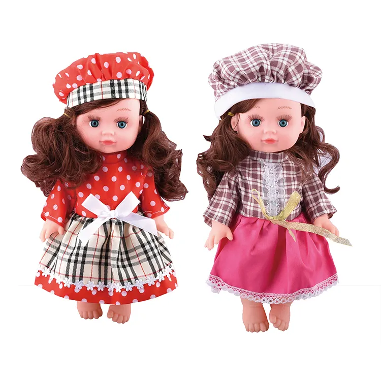 12 inch 6 Sounds Black Hair Russian English IC Boneco Fashion Girl Baby Doll Houses Toys