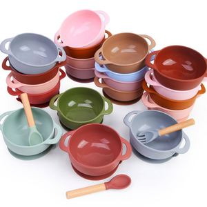 Juego de Vajilla de Silicona Personalizado para Bebé, Plato con Succión, Tazón, Regalo para Recién Nacidos, Artículos Esenciales para la Hora de Comer de Niños Pequeños, Accesorios de Lactancia - Product Image 1