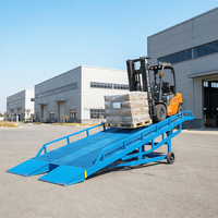 Rampe de chargement mobile 10T 15T, adaptée aux plateformes de chargement et de déchargement par chariot élévateur, plaques inclinées hydrauliques