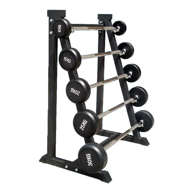 League-Sport Gym Power-lifting Training Pu Straight Barbells Weightlifting Barbell Bar 10kg 50 Kg Barbell Dumbell Set