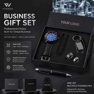 Business <strong>Gift</strong> Set Watch and Ring <strong>Gift</strong> Box Pen Bracelet Keychain Set <strong>for</strong> Dad <strong>Husband</strong> Boyfriend Christmas <strong>Valentine</strong> - Product Image 3