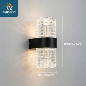 Lampe murale LED extérieure à énergie solaire avec source lumineuse E27, étanche, pour entrée de villa, cour, balcon, pilier - Product Image 2