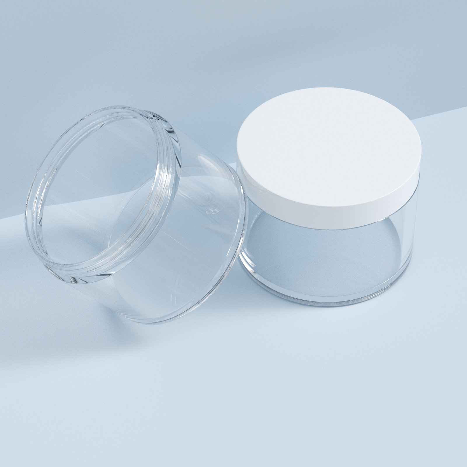 81-Tooth 200ml PET Thick-Walled Cosmetic Cream Jar with Screw Top for Eye Cream & Lotion