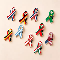 Broche de revers en émail personnalisée en forme de ruban, broche de costume en métal avec fermoir papillon, bijou souvenir personnalisé pour la décoration de vêtements DIY
