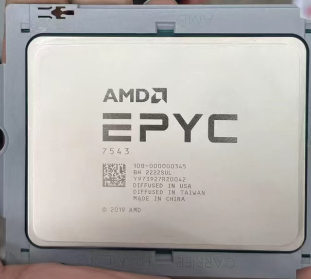For Used Fully Tested AMD EPYC 7543 Server CPU Milan 32C64T SP3 Socket DDR4 PCIe4.0 Data Center Processor