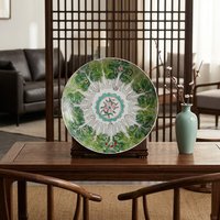 Assiette suspendue en porcelaine de style vintage, motif coloré chou et pêche, plat de présentation en céramique pour la décoration intérieure