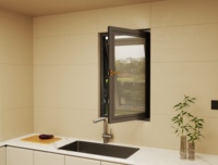 Fenêtres à auvent en aluminium noir de style moderne haut de gamme, fenêtres à auvent fixes, fenêtres à auvent modernes pour maisons