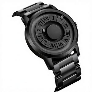 Wholesale Luxury Antique Charm Men's <b>Watch</b> Creative Scrolling Pointer Magnetic Force Fashion Quartz Stainless Steel Band - Product Image 2