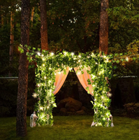 Guirlande lumineuse LED en forme de feuilles de lierre, plante artificielle, alimentée par USB/piles, pour la décoration de la maison, des festivals, des chambres et des balcons