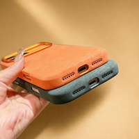 Étui de téléphone portable magnétique minimaliste de couleur unie pour iPhone, personnalisable