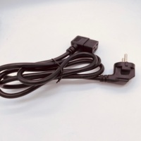 1m Noir 16A 250V EU 3Pin CEE 7/7 à Angle Gauche C19 Cordon d'alimentation H05VV-F 3G * 1.5mm2