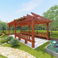Pergola de jardin résidentiel en alliage d'aluminium thermolaqué blanc, anti-corrosion, moderne et durable pour l'extérieur
