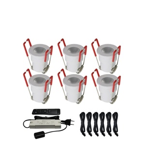 Les mini-spots encastrés LED, DC12V, 3W, 6 pièces, avec télécommande pour terrasses, balcons, pergolas et abris de voiture. - Product Image 1