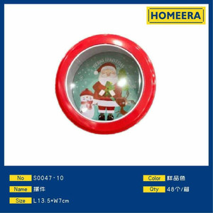 135x7cm scatola alla rinfusa di 48 ferro Santa natale decorazione piastra 135x7cm-alla rinfusa 48 pezzi Per scatola - Product Image 1