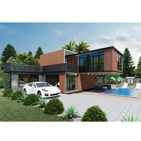 Villa préfabriquée à structure légère en acier avec conception modulaire de luxe pour résidences côtières Resorts Maison modulaire en conteneur