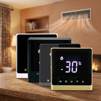 Termostato Digital Programable WIFI AC8300F para Fan Coil de 2/4 Tubos, Diseño Cuadrado Moderno, 220V, PC+ABS Ignífugo, Ahorro de Energía