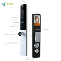 Serrure de porte intelligente à reconnaissance faciale 3D, alliage d'aluminium, clavier à empreintes digitales, entrée sans clé, Wi-Fi activé, contrôle par application Tuya, sécurité domestique