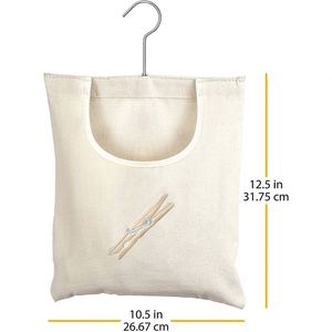 Natural Cotton Canvas Clothespin Bag Hanging Clothes Pin Peg <b>Holder</b> Storage Bag - Product Image 6