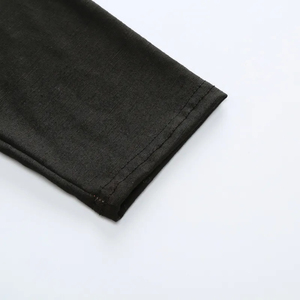 Camisas de estilo americano de poliéster para correr para hombre, camiseta con capucha de gimnasio ajustada personalizada de Color sólido liso con longitud ampliada - Product Image 2