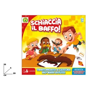 Jeu de société Schiaccia Il Baffo 26x28 cm pour 3 à 6 joueurs à partir de 3 ans, jeu amusant de capture de moustaches - Product Image 1