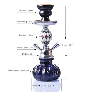Vente en gros usine : Ensemble arabe complet à double tube en verre et acier inoxydable, portable - Product Image 2