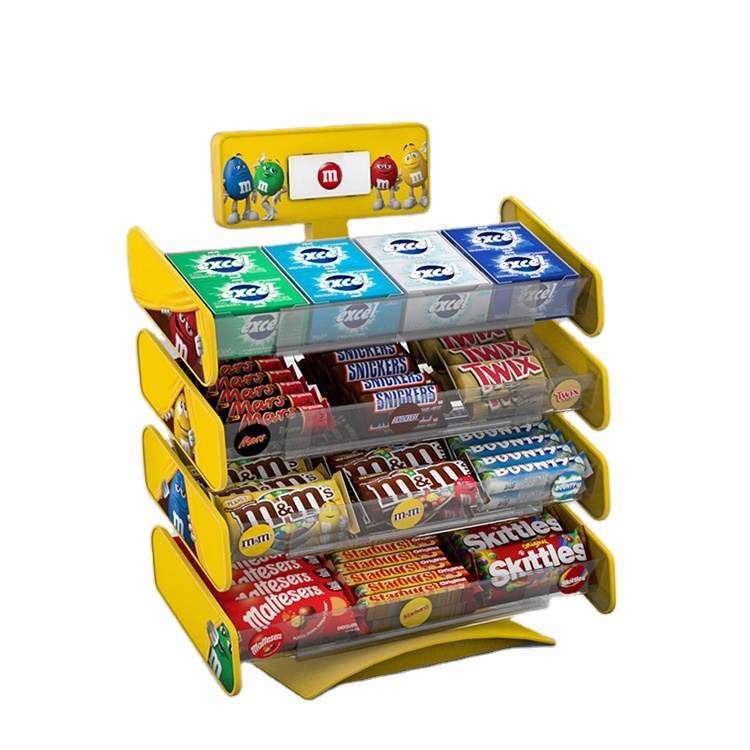 Customized Wire Metal Display Stand Candy Display Rack Banana Shape Candy Rack Display for Candy Shop — view 4