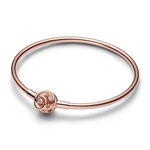 Bracelet <span class=keywords><strong>Pandora</strong></span> en argent sterling S925 avec fermoir cœur, plaqué or 14 carats, fermoir flocon de neige, bijoux fins DIY - Product Image 6