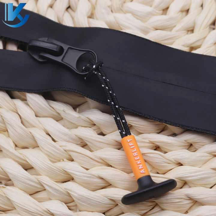Bag Zipper Packing Rope Kouyi Customized Logo Hard Plastic Zipper Rope Customized Zipper Puller ...