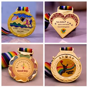 Médaille Métallique Personnalisée pour Enfants de Maternelle, Récompense Commémorative pour Étudiants, <span class=keywords><strong>Plaque</strong></span> d'Honneur pour Jeux Sportifs, Or Argent Chine - Product Image 4