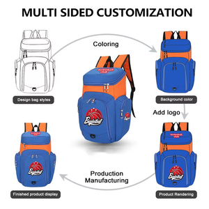 Bolsa deportiva personalizada, mochila de baloncesto de <span class=keywords><strong>equipo</strong></span>, mochila impermeable con forro Oxford a la moda con logotipo para bolsa de baloncesto para hombre - Product Image 2