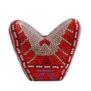 Sac de soirée exquis pour femme, mini sac papillon, pochette de luxe en cristal, sac à main scintillant en strass pour soirée et sorties nocturnes - Product Image 3