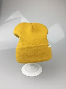 Chapéus de inverno unissex, gorro de lã com bordado, logotipo personalizado, quente, bennie toque