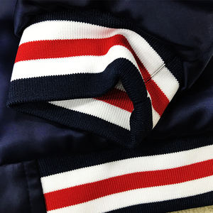 カスタム野球サテンジャケットファッション刺繍ロゴ卸売冬メンズ野球ジャケット - Product Image 6