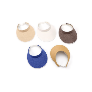 Casquette à visière unie en lin, unisexe, protection solaire, taille unique - Product Image 1