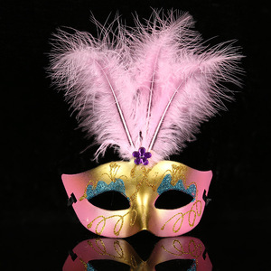 Vestido de fantasía Chapado en mascarada para mujer, multicolor para <span class=keywords><strong>hombre</strong></span>, Carnaval, media <span class=keywords><strong>cara</strong></span> de plástico - Product Image 4