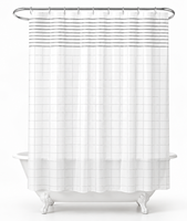 En stock – Rideau de salle de bain imperméable 100 g/m² pour séparation sec-humide, échantillons disponibles, livraison rapide – Fournitures hôtelières en tissu