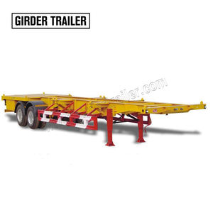 Baru atau Bekas 2 As Roda 20 Kaki 40 Ft Kontainer <span class=keywords><strong>Intermodal</strong></span> <span class=keywords><strong>Chassis</strong></span> 20 Ft Memuat Containet Trail Trailer untuk dijual - Product Image 3