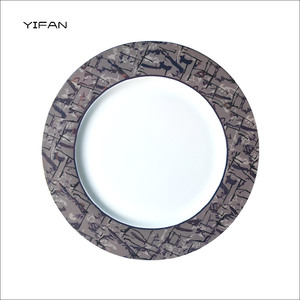Charger Plates Wedding Decoration <b>Black</b> Decorative Dishes Ceramic Factory with Coffee Cup Saucer Luxury Dinnerware <b>Set</b> - Product Image 3