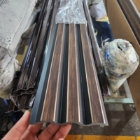 Panneaux muraux PS personnalisés persienne au charbon de bois pour la décoration intérieure prix d'usine en plastique étanche pour hôtels bureaux avec